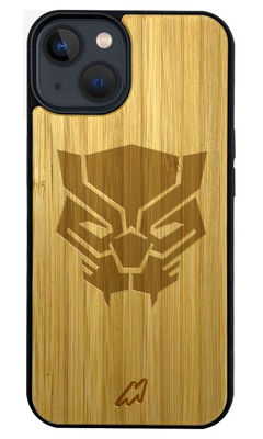 Buy Black Panther Logo - Light Shade Wooden Phone Case for iPhone 13 Mini Phone Cases & Covers Online