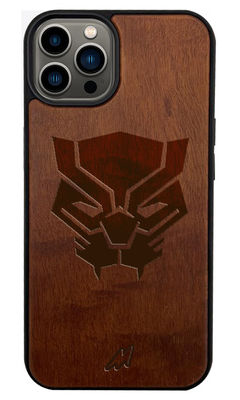 Buy Black Panther Logo - Dark Shade Wooden Phone Case for iPhone 13 Pro Phone Cases & Covers Online