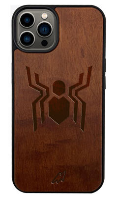 Buy Far From Home Spider - Dark Shade Wooden Phone Case for iPhone 13 Pro Phone Cases & Covers Online