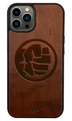 Buy Hulk Smash - Dark Shade Wooden Phone Case for iPhone 13 Pro Phone Cases & Covers Online