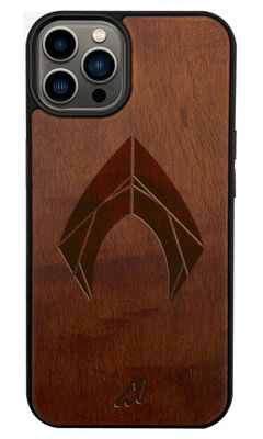 Buy Logo Aquaman - Dark Shade Wooden Phone Case for iPhone 13 Pro Phone Cases & Covers Online