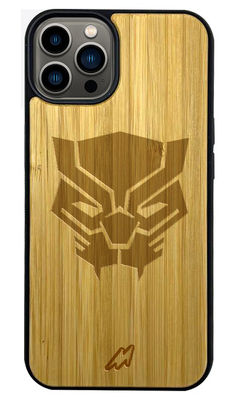 Buy Black Panther Logo - Light Shade Wooden Phone Case for iPhone 13 Pro Phone Cases & Covers Online