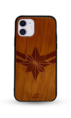 Buy Logo Captain Marvel - Light Shade Wooden Phone Case for iPhone 11 Phone Cases & Covers Online