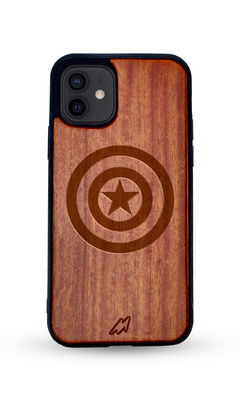 Buy American Shield - Dark Shade Wooden Phone Case for iPhone 12 Phone Cases & Covers Online