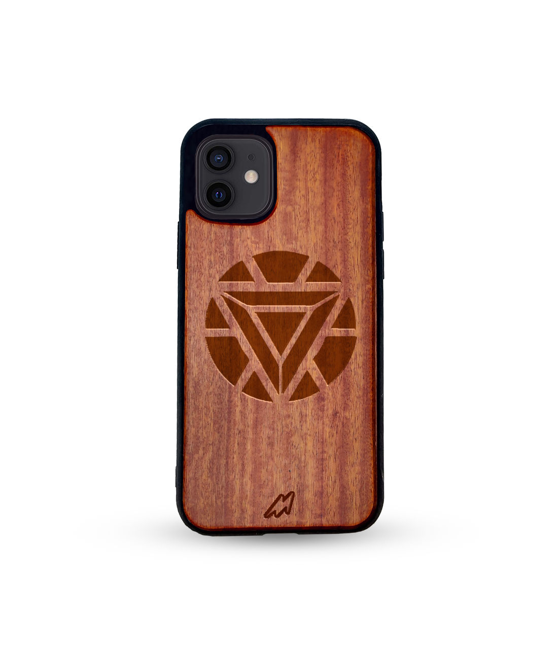 Buy Arc Reactor Mark I Dark Shade Wooden Case for iPhone 12 Online