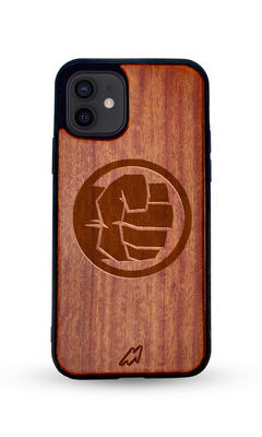 Buy Hulk Smash - Dark Shade Wooden Phone Case for iPhone 12 Phone Cases & Covers Online