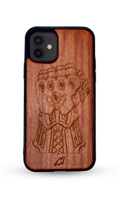 Buy Infinity Gauntlet - Dark Shade Wooden Phone Case for iPhone 12 Phone Cases & Covers Online