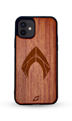 Buy Logo Aquaman - Dark Shade Wooden Phone Case for iPhone 12 Phone Cases & Covers Online